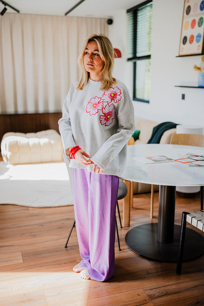 Floral Grey - Sweater