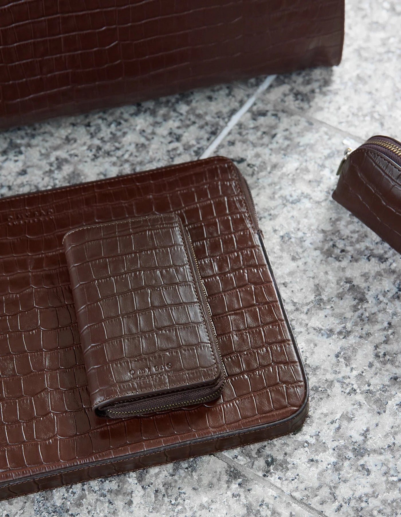Jet Chocolate Croco - Portemonnee
