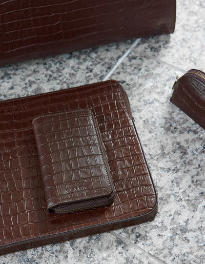 Jet Chocolate Croco - Portemonnee