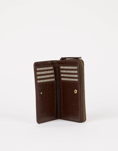 Jet Chocolate Croco - Portemonnee