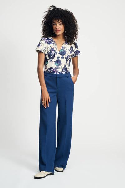 Wide Leg Sapphire Blue - Broek