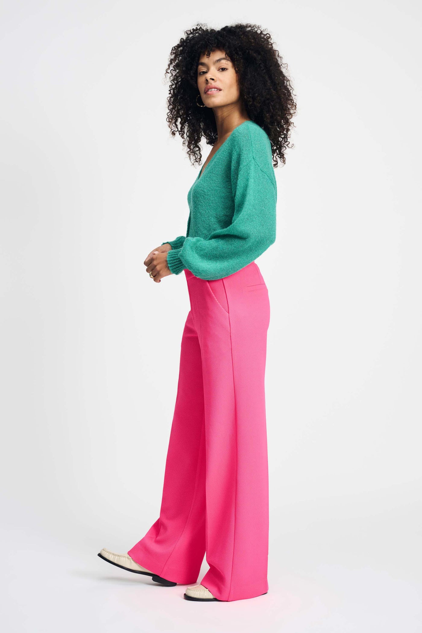 Wide Vibrant Pink - Broek