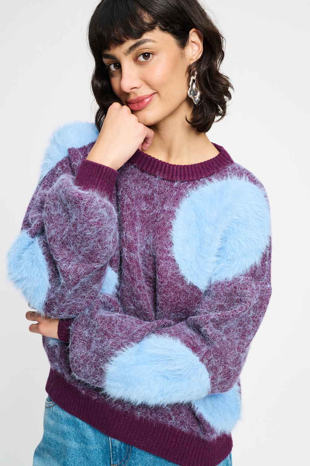 Dots Plum - Knit