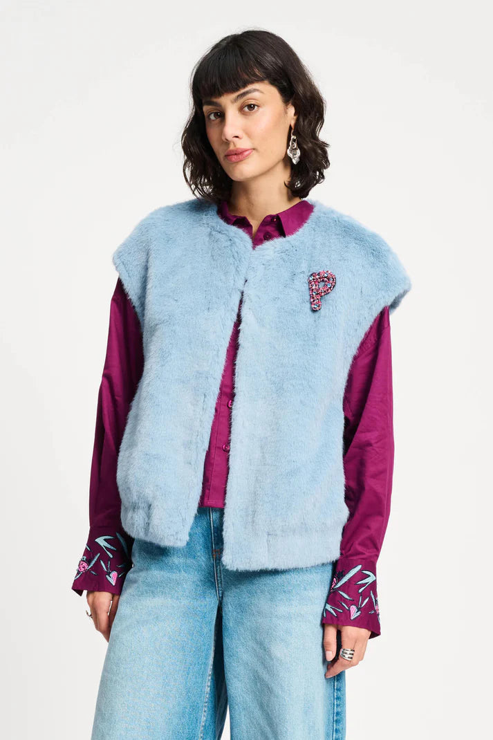 Fur Misty Blue - Waistcoat