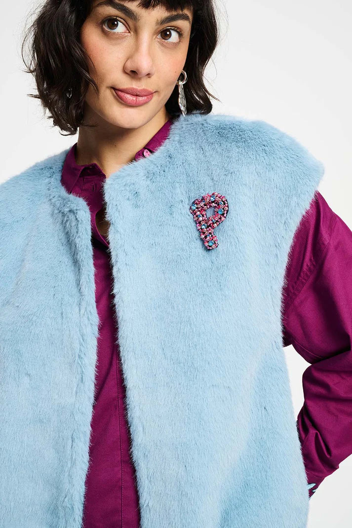 Fur Misty Blue - Waistcoat